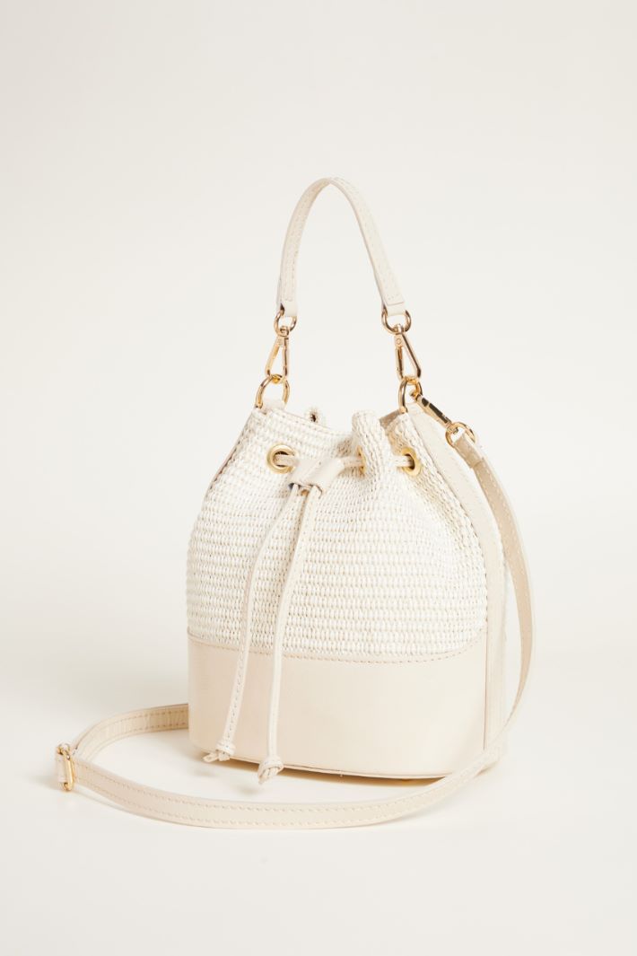 Borsa a secchiello in paglia Intrend - 2