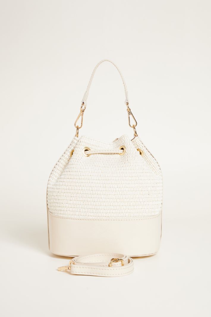 Borsa a secchiello in paglia Intrend - 3