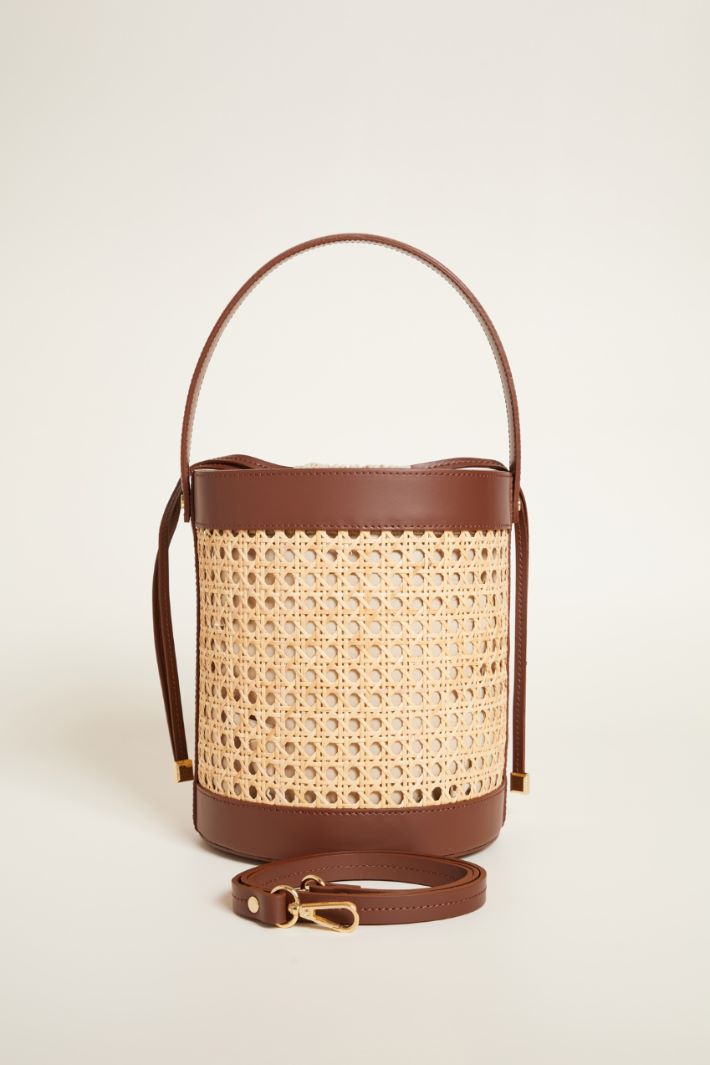 Straw bucket bag Intrend - 3