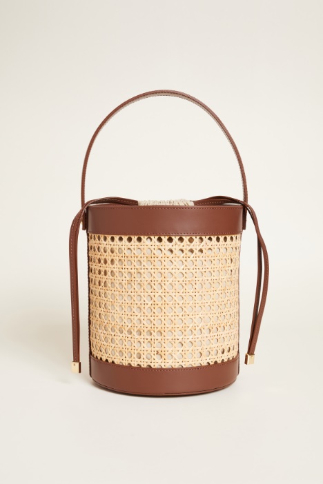 Straw bucket bag Intrend