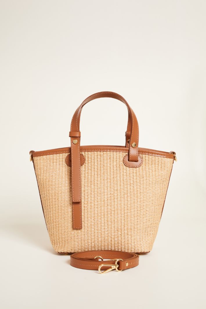 Borsa a tracolla in paglia Intrend - 3
