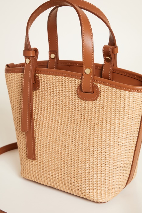 Borsa a tracolla in paglia