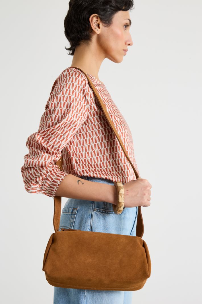 Suede shoulder bag Intrend - 5