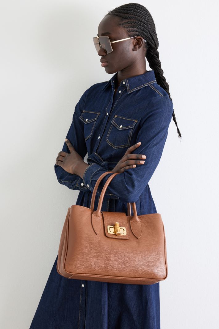 Borsa in pelle bottalata Intrend - 5