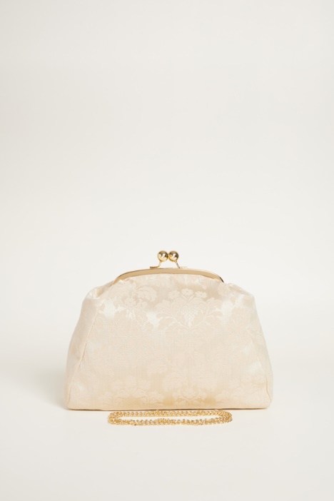 Clutch in tessuto jacquard