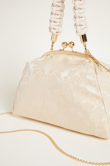 Clutch in tessuto jacquard