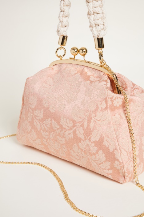 Clutch in tessuto jacquard