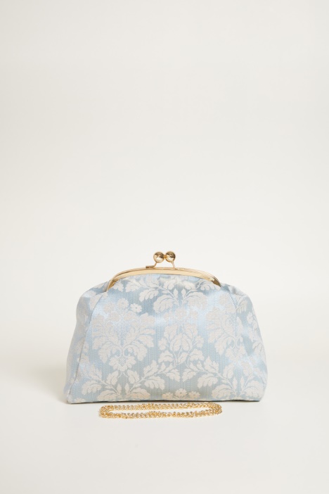 Clutch in tessuto jacquard