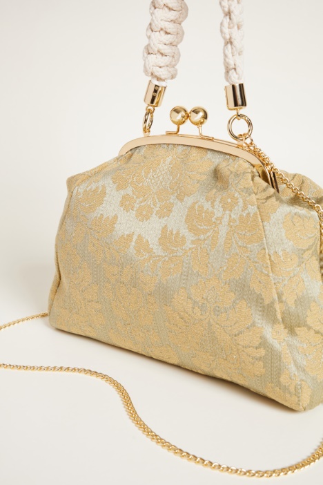 Clutch in tessuto jacquard