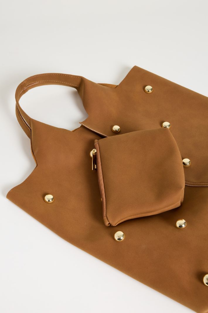 Studded tote bag Intrend - 4