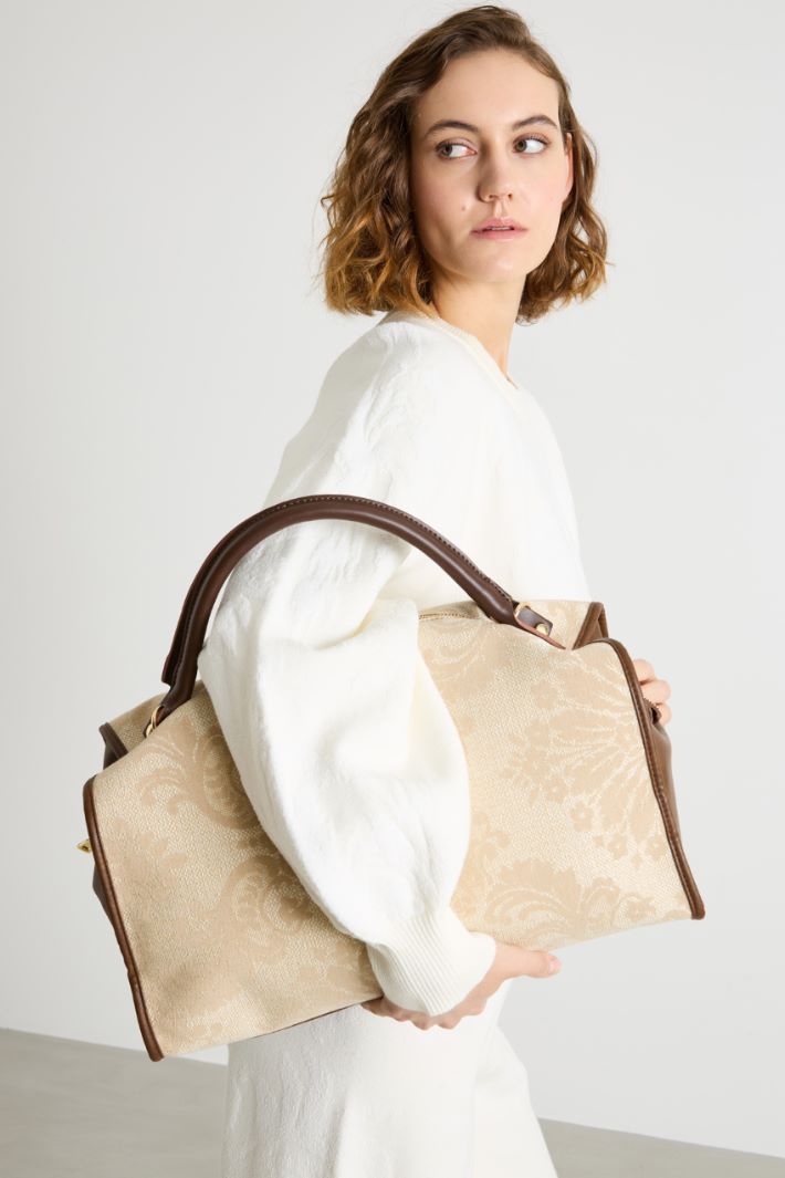 Borsa bauletto in tessuto jacquard Intrend - 5