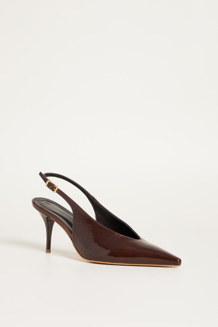 Slingback in pelle verniciata Intrend - 2