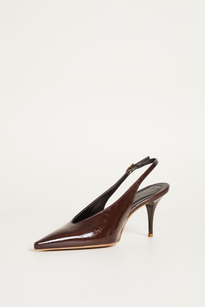 Slingback in pelle verniciata Intrend - 3