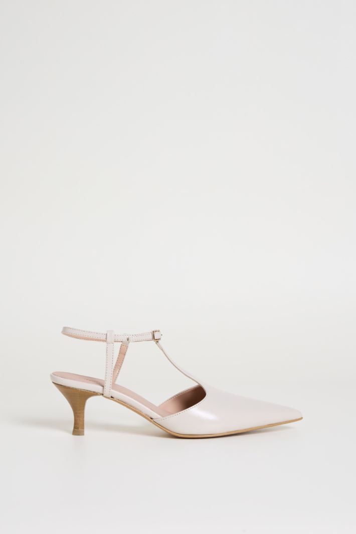 Slingback T-bar in pelle Intrend