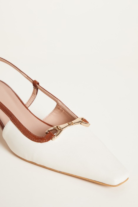 Slingback T-bar bicolore