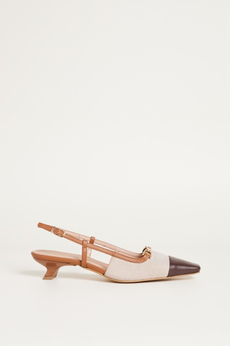 Slanted-heel slingbacks Intrend