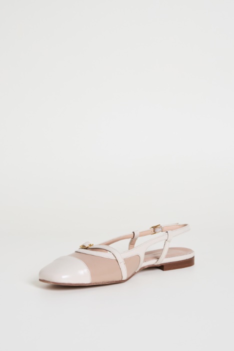 Ballerine slingback in pelle lucida