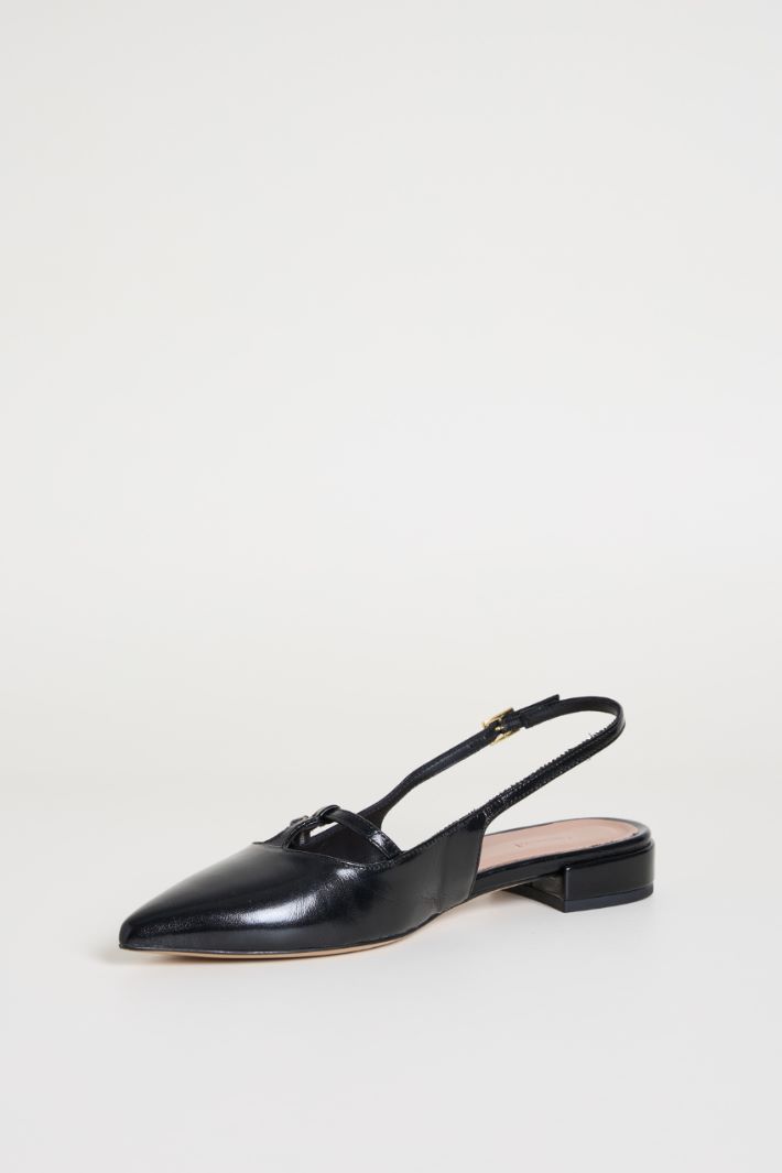 Slingback T-bar in pelle lucida Intrend - 3