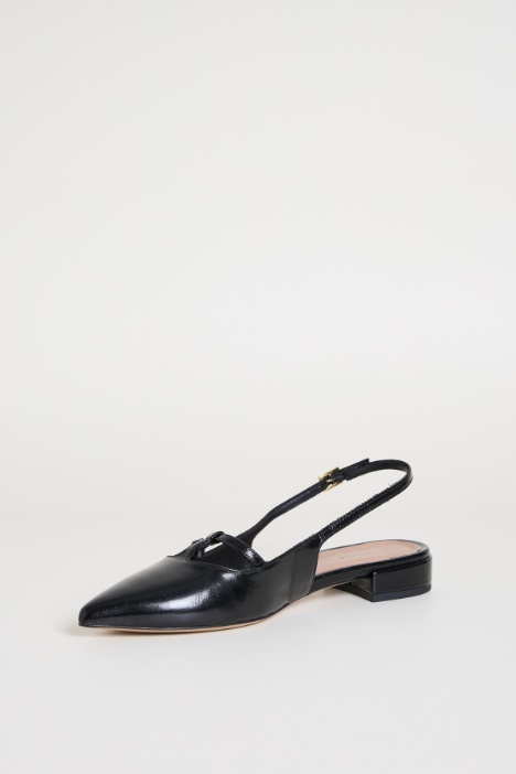 Slingback T-bar en charol