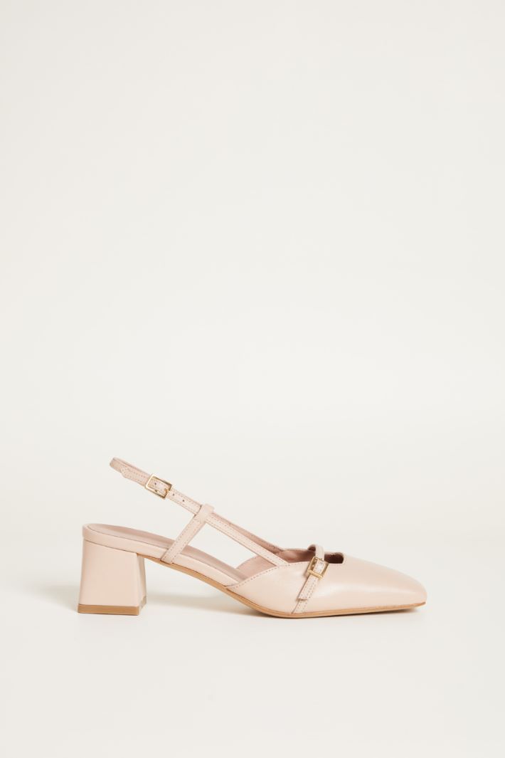 Slingback in pelle Intrend