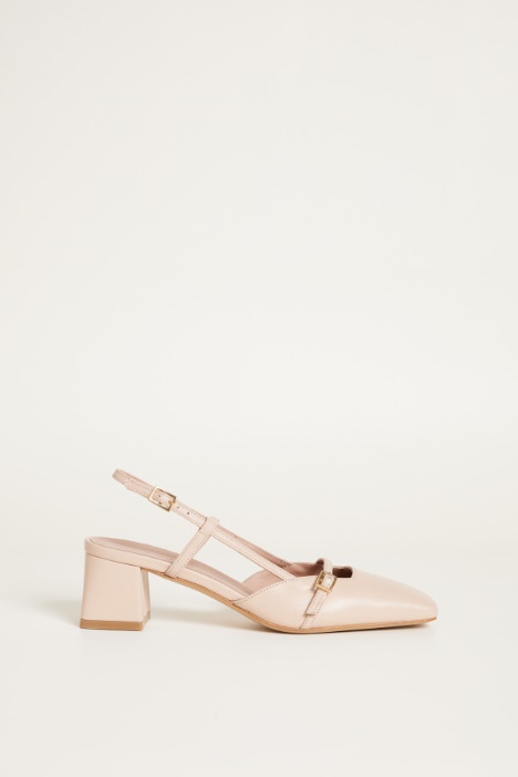 Slingback in pelle Intrend
