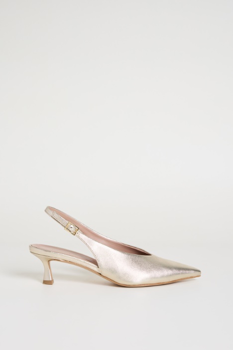 Slingback in pelle laminata Intrend