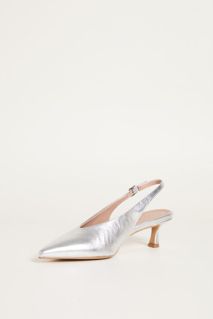 Slingback in pelle laminata Intrend - 3