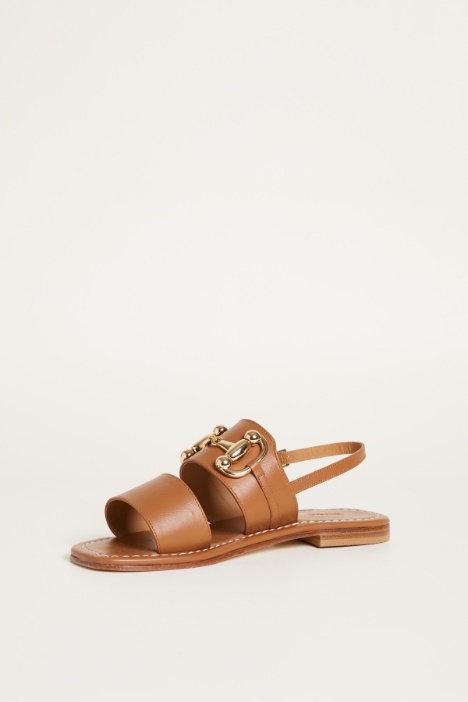 Sandalo basso in pelle