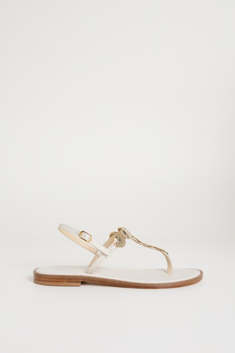 Leather Flat Sandals Intrend