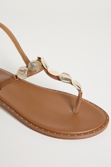 Sandali flat in pelle