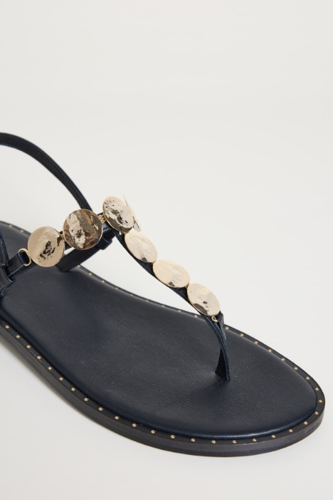 Sandali flat in pelle