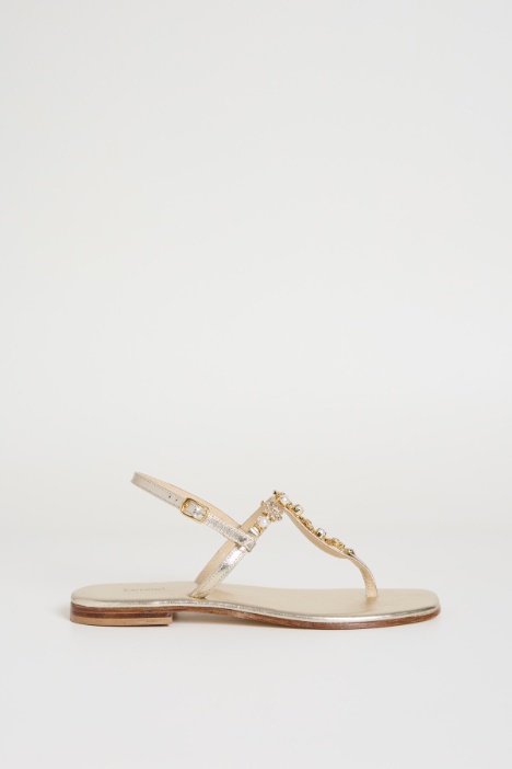 Sandali laminati con strass Intrend