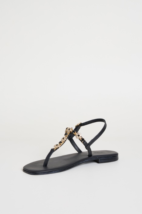 Sandali T-bar gioiello
