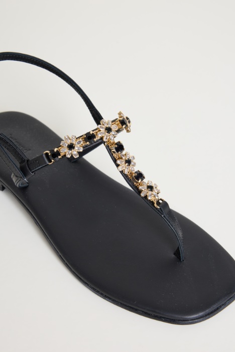Sandali T-bar gioiello