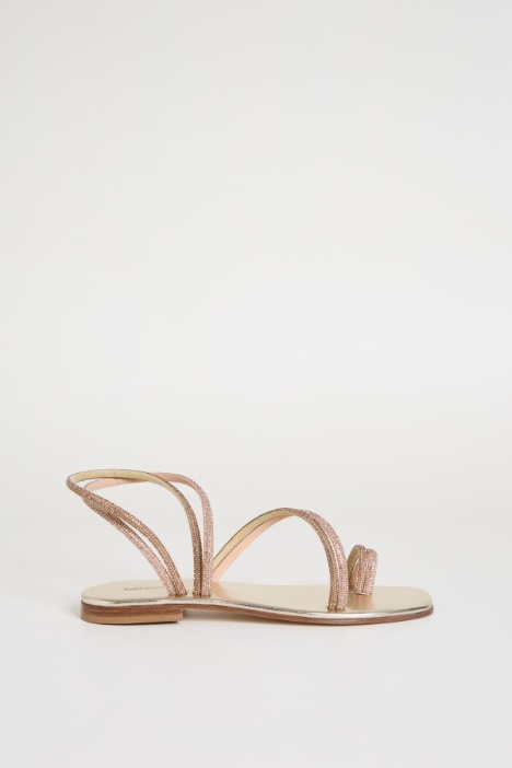 Sandali multilistino con strass Intrend