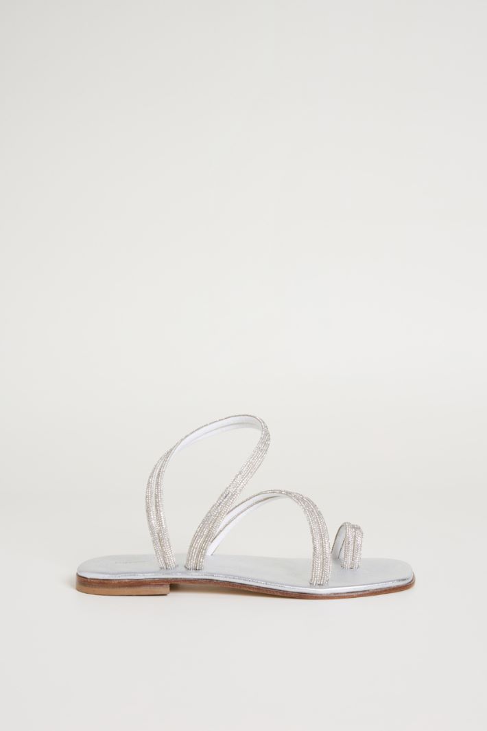 Sandali multilistino con strass Intrend