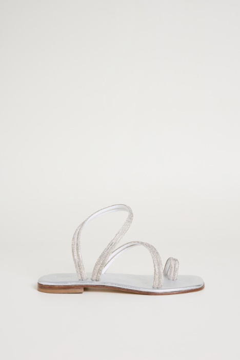 Sandali multilistino con strass Intrend