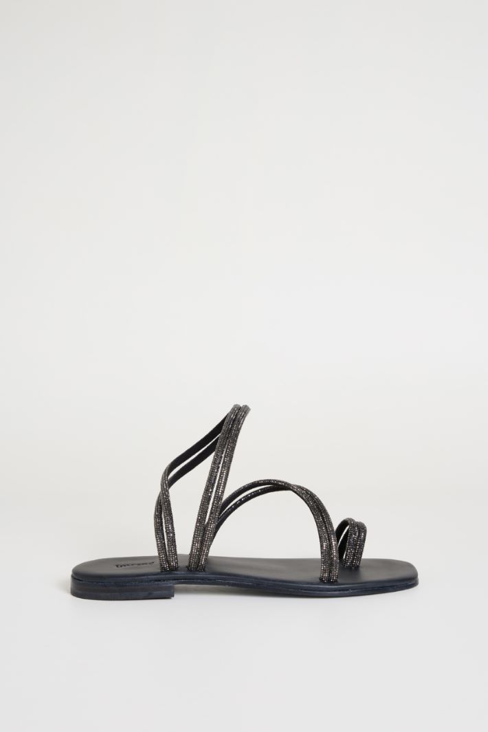 Sandali multilistino con strass Intrend