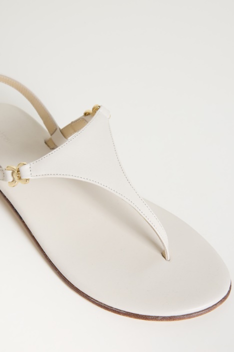 Sandali in pelle laminata