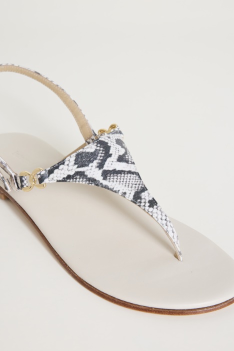 Sandali in pelle laminata