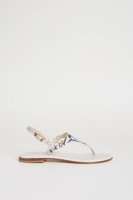 Sandali in pelle laminata Intrend