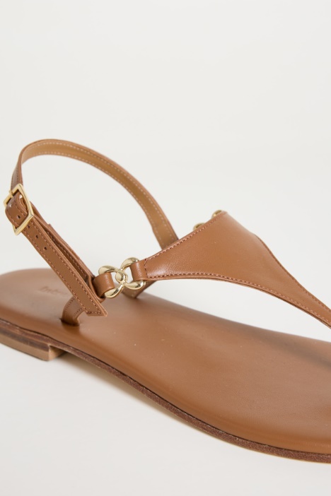 Sandali in pelle laminata