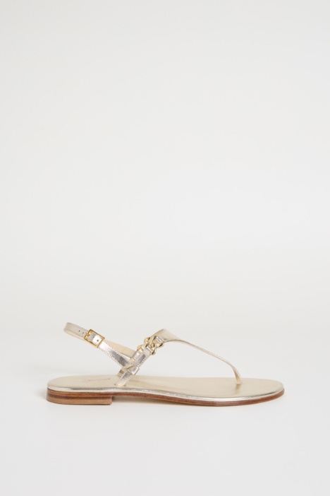 Sandali in pelle laminata Intrend