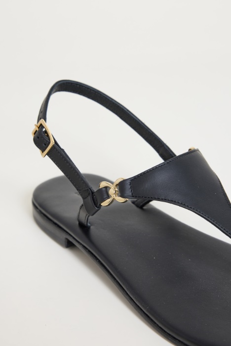 Sandali in pelle laminata