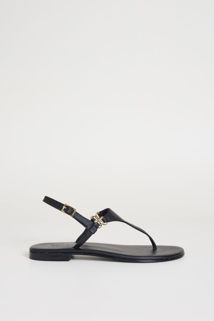 Sandali in pelle laminata Intrend