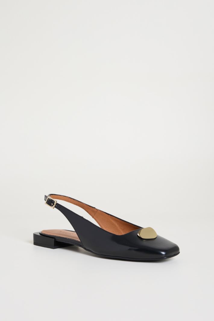 Slingback in pelle verniciata Intrend - 2