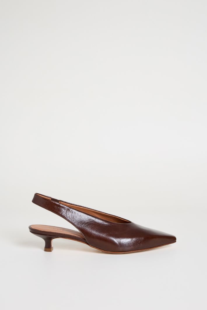 Slingback in pelle Intrend