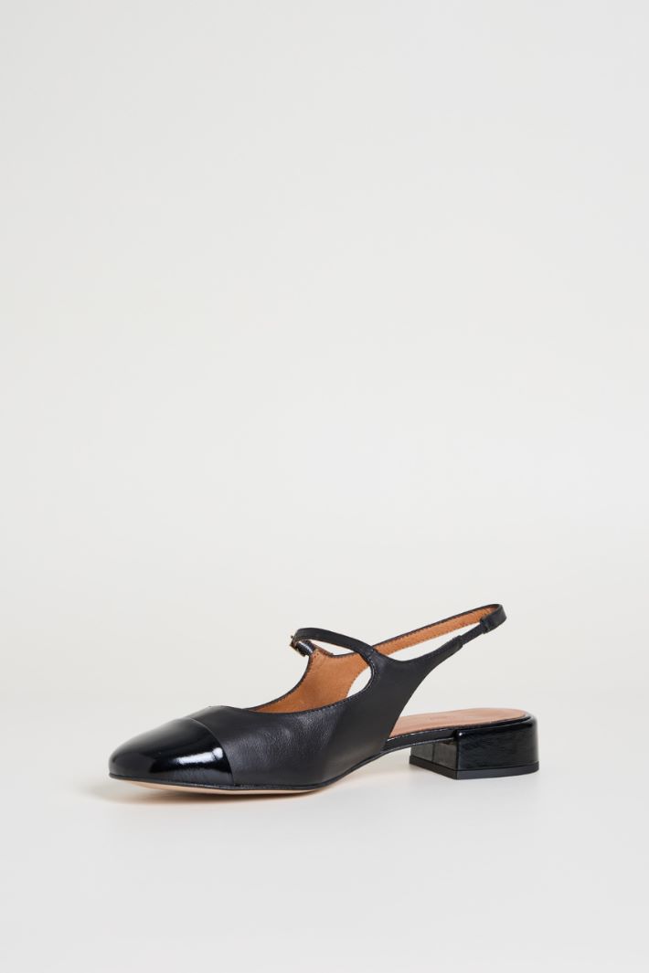 Slingback basse in pelle Intrend - 3