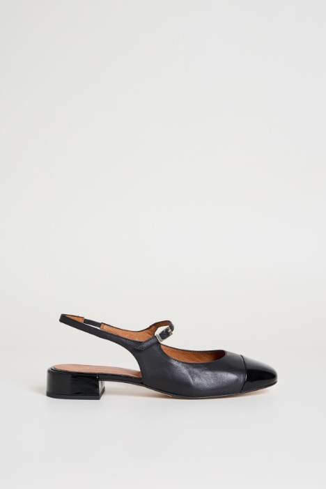 Slingback basse in pelle Intrend