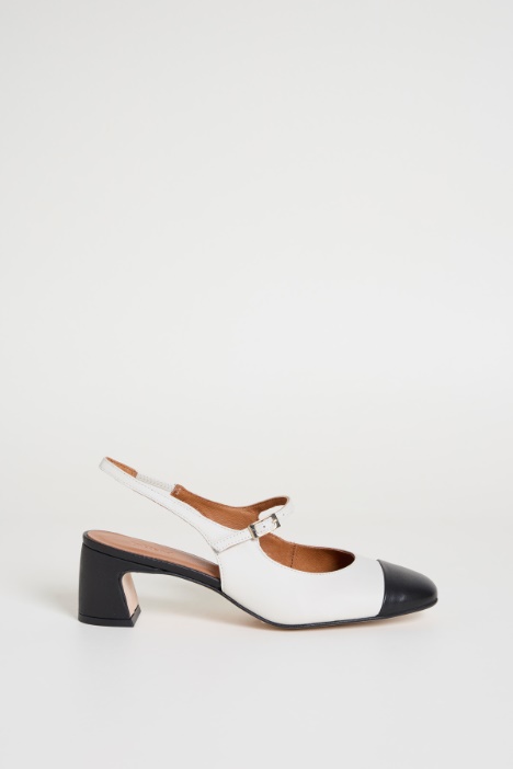 Two-tone Heeled Slingbacks Intrend